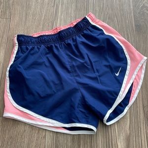 Navy and Pink Nike Temp Run Shorts Size Small